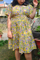 Sunshine Dahlia Bloom Short Dress